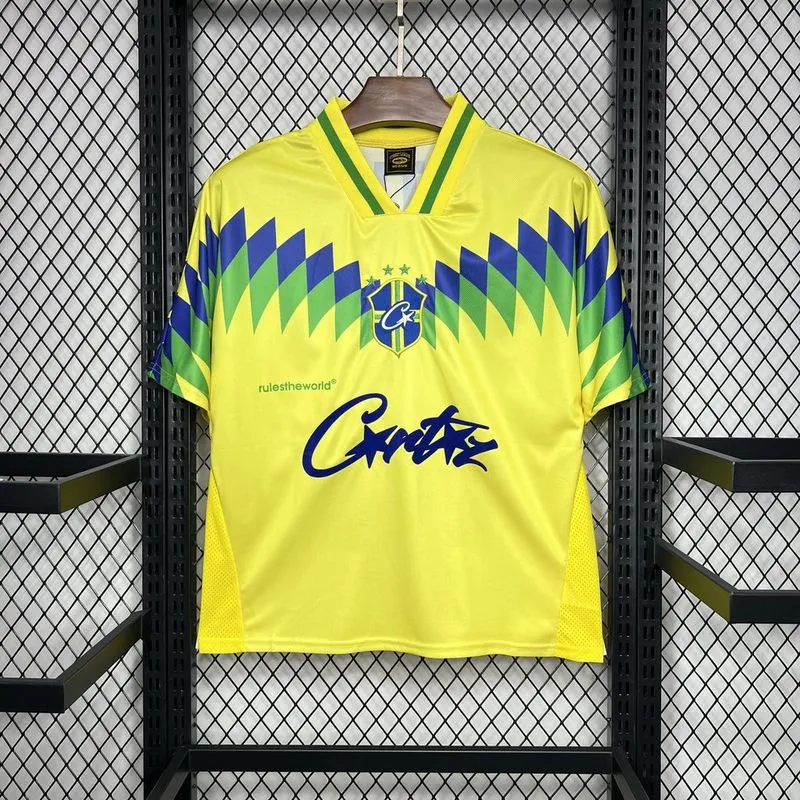 Retro 1995 Brazil home Corteiz Football jersey retro