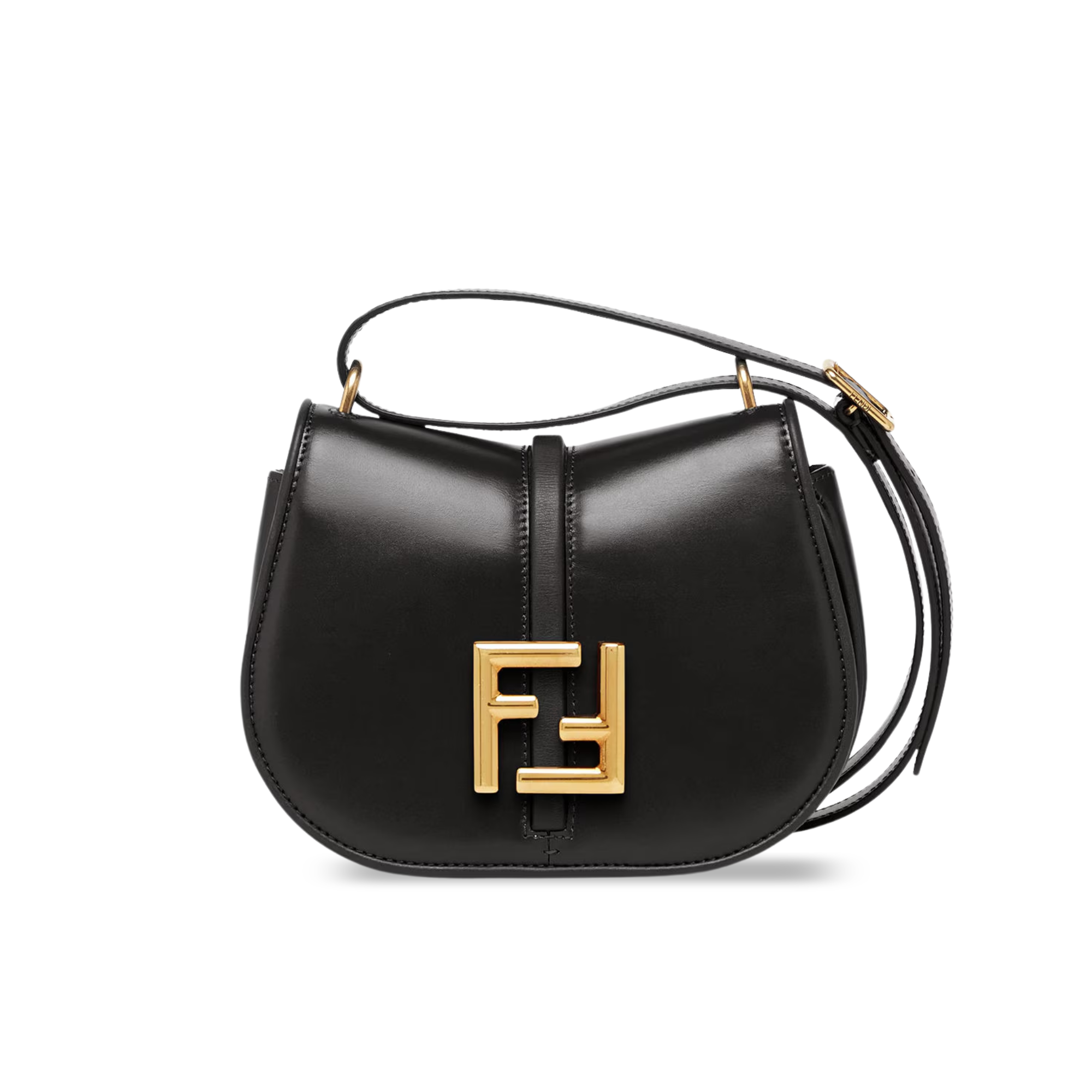 Fendi C’mon Medium Shoulder Bag Black 21cm/ 8.3in