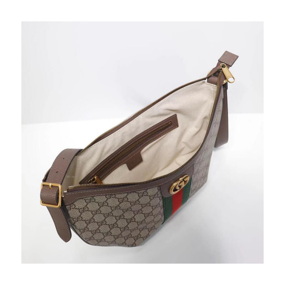 Gucci Ophidia GG Small Shoulder Bag Brown