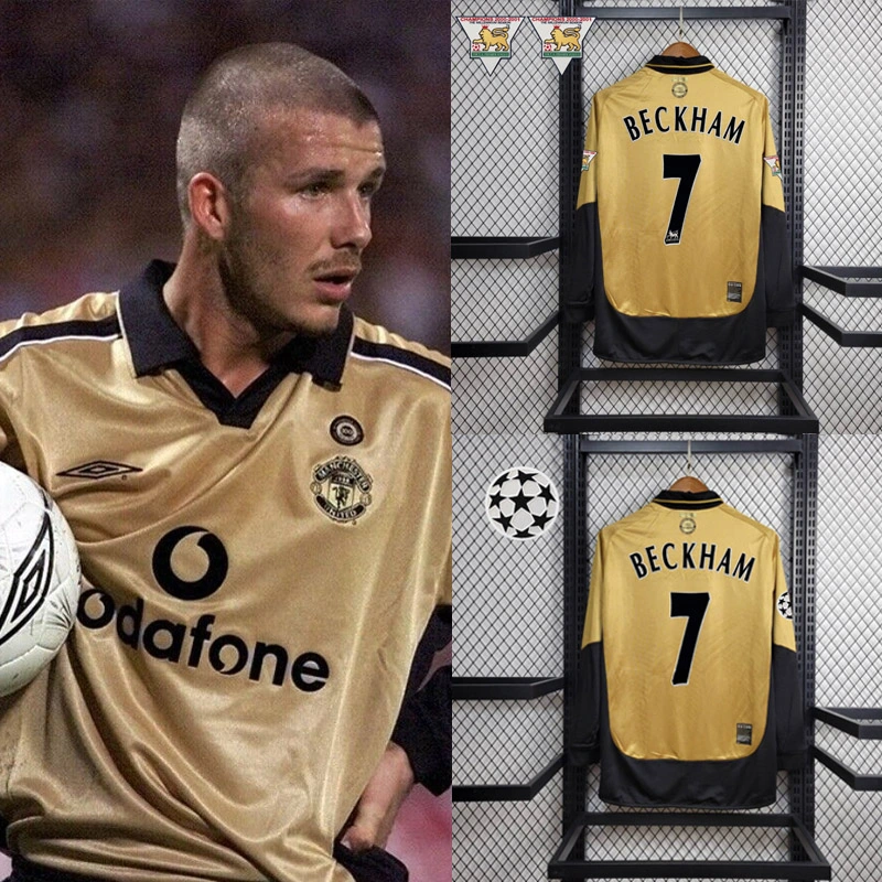 Retro 2001-02 Manchester United jersey 100 year classic edition long sleeves