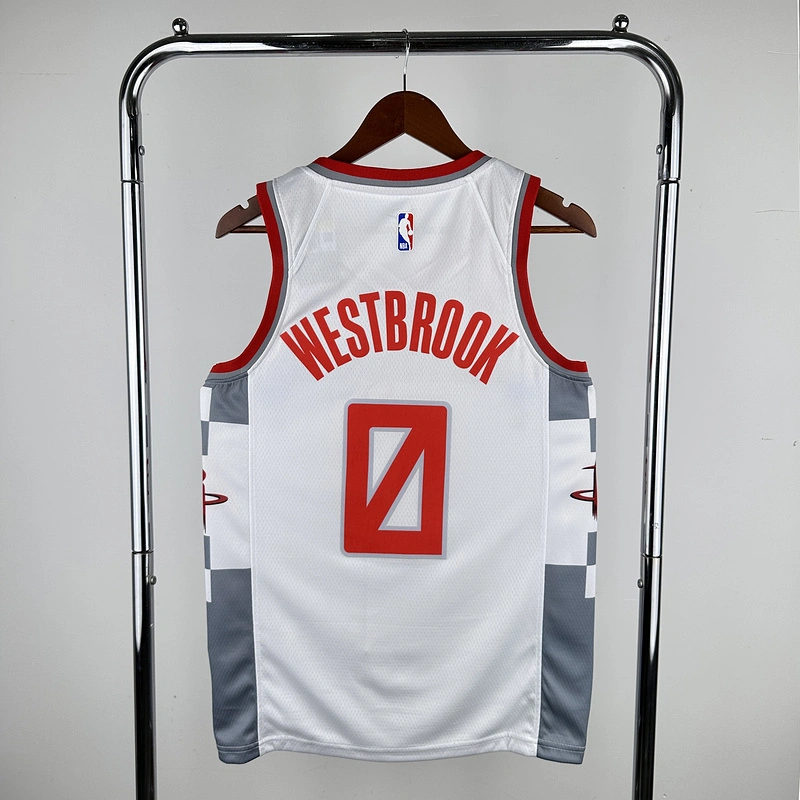 2020 NBA Houston Rockets 0 WESTBROOK Basketball Jersey
