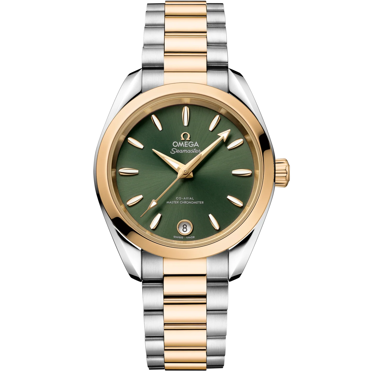 Omega Seamaster Aqua Terra Shades 34 mm Green Dial Stainless Steel and  Moonshine™ 18k Yellow Gold Bracelet 220.20.34.20.10.002