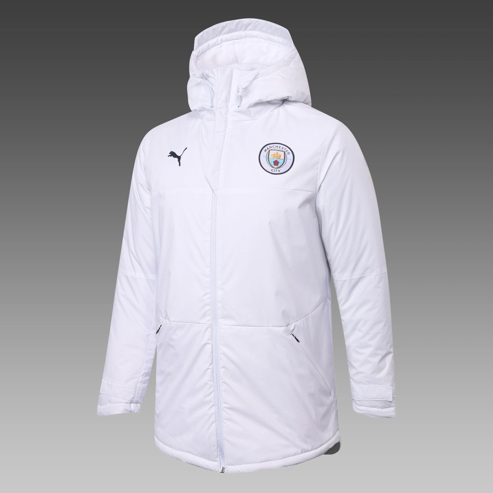 2021 Manchester City White Cotton Jacket