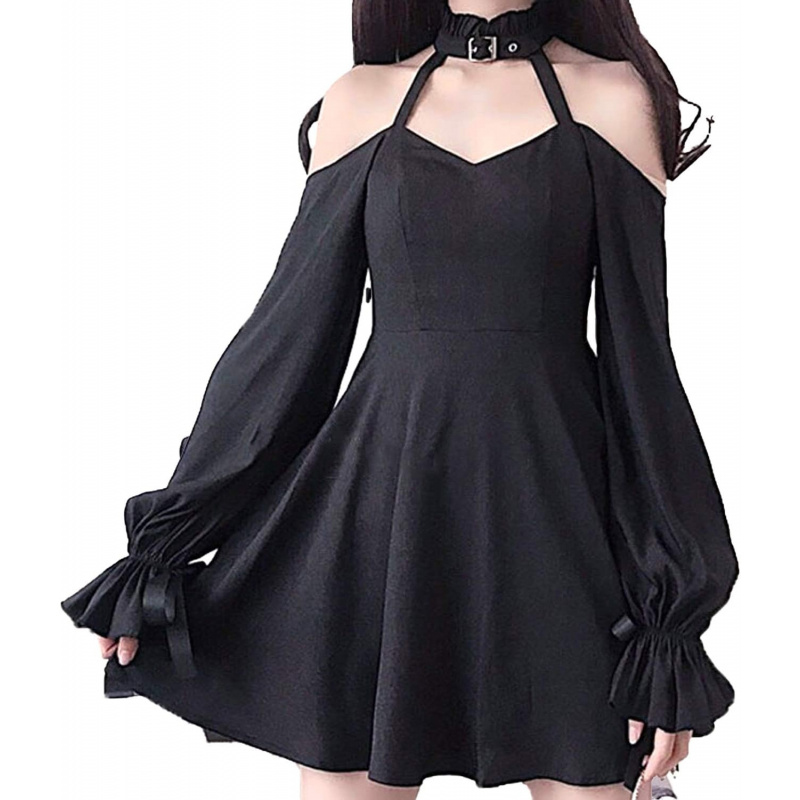 Women's Gothic Lolita Dress Black Vampire