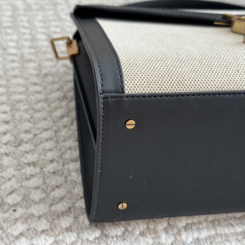 Saint Laurent Cassandra Medium Top Handle Bag In Canvas 25Cm