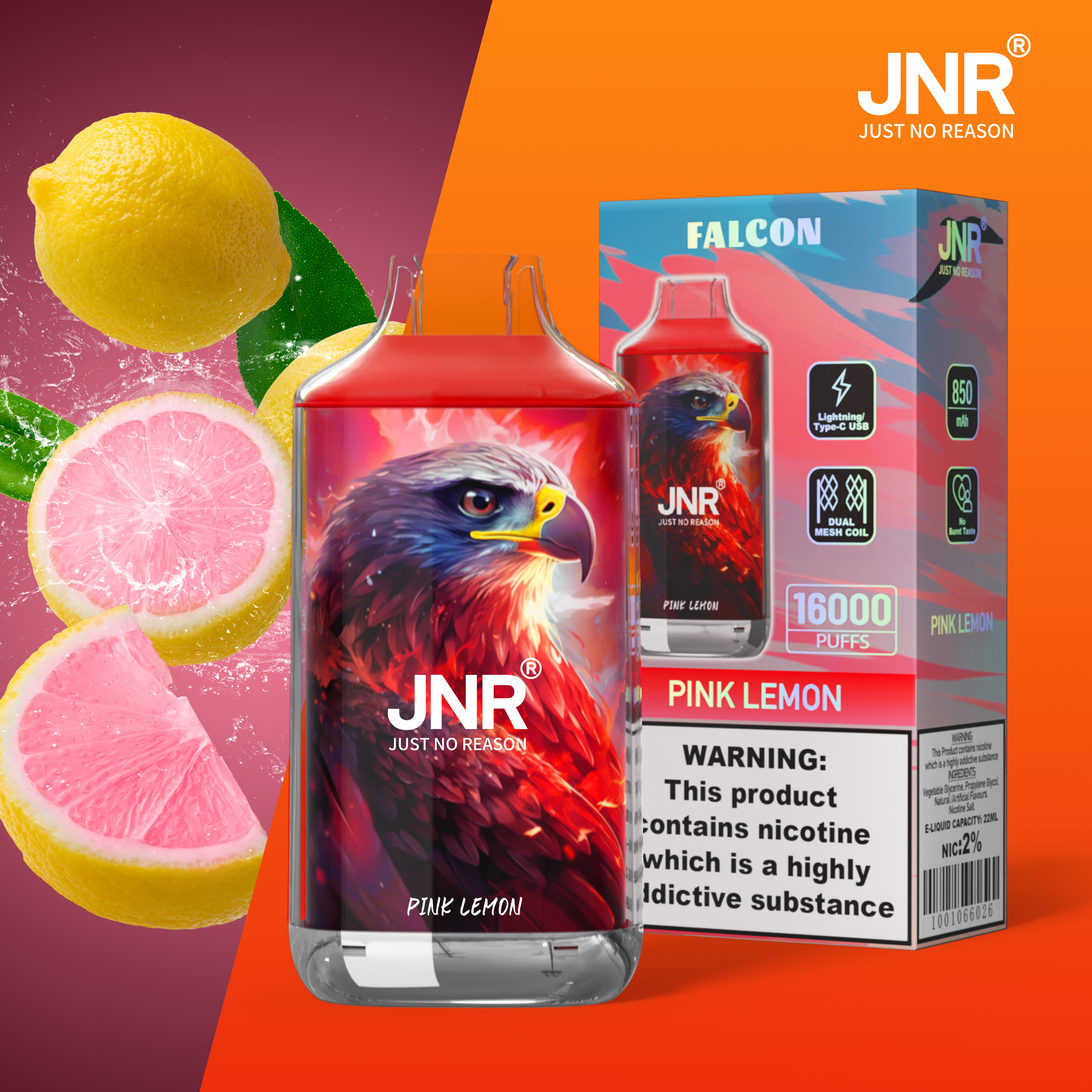JNR Falcon 16000 Puffs Disposable Vape