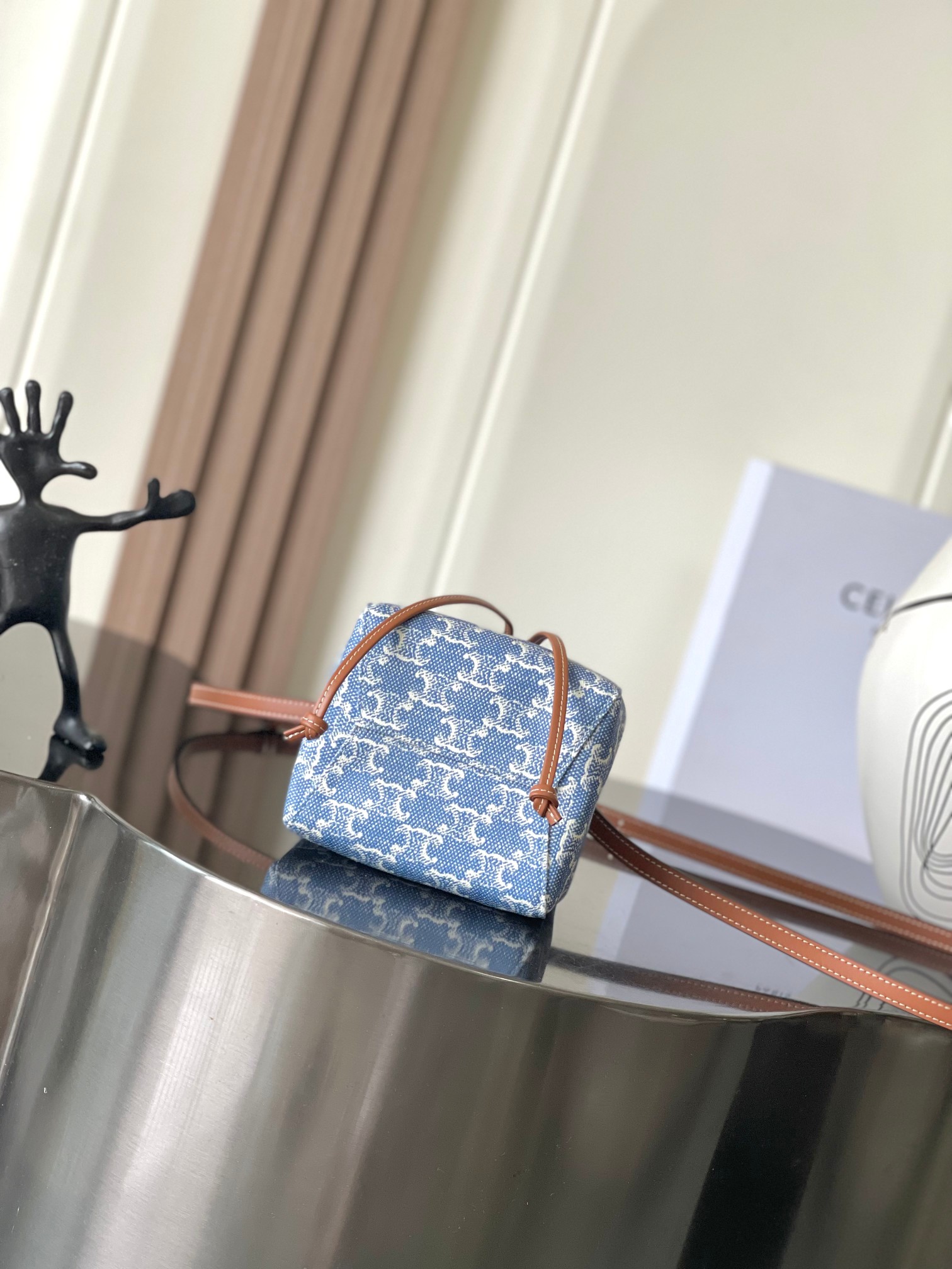 Celine MICRO SAILOR IN TEXTILE WITH TRIOMPHE ALL-OVER