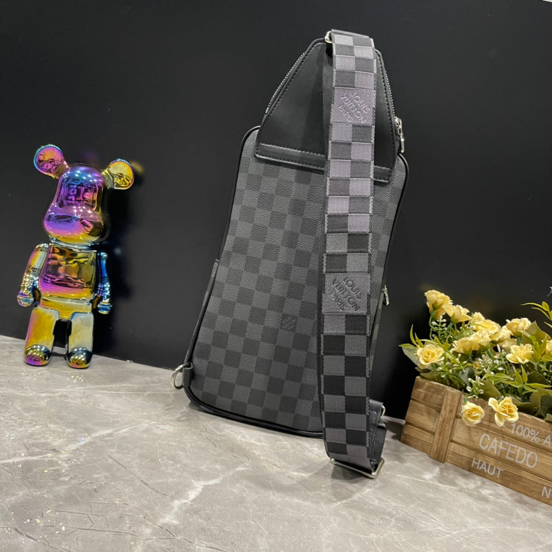 Louis Vuitton Avenue Slingbag 31Cm Black And Grey N40439
