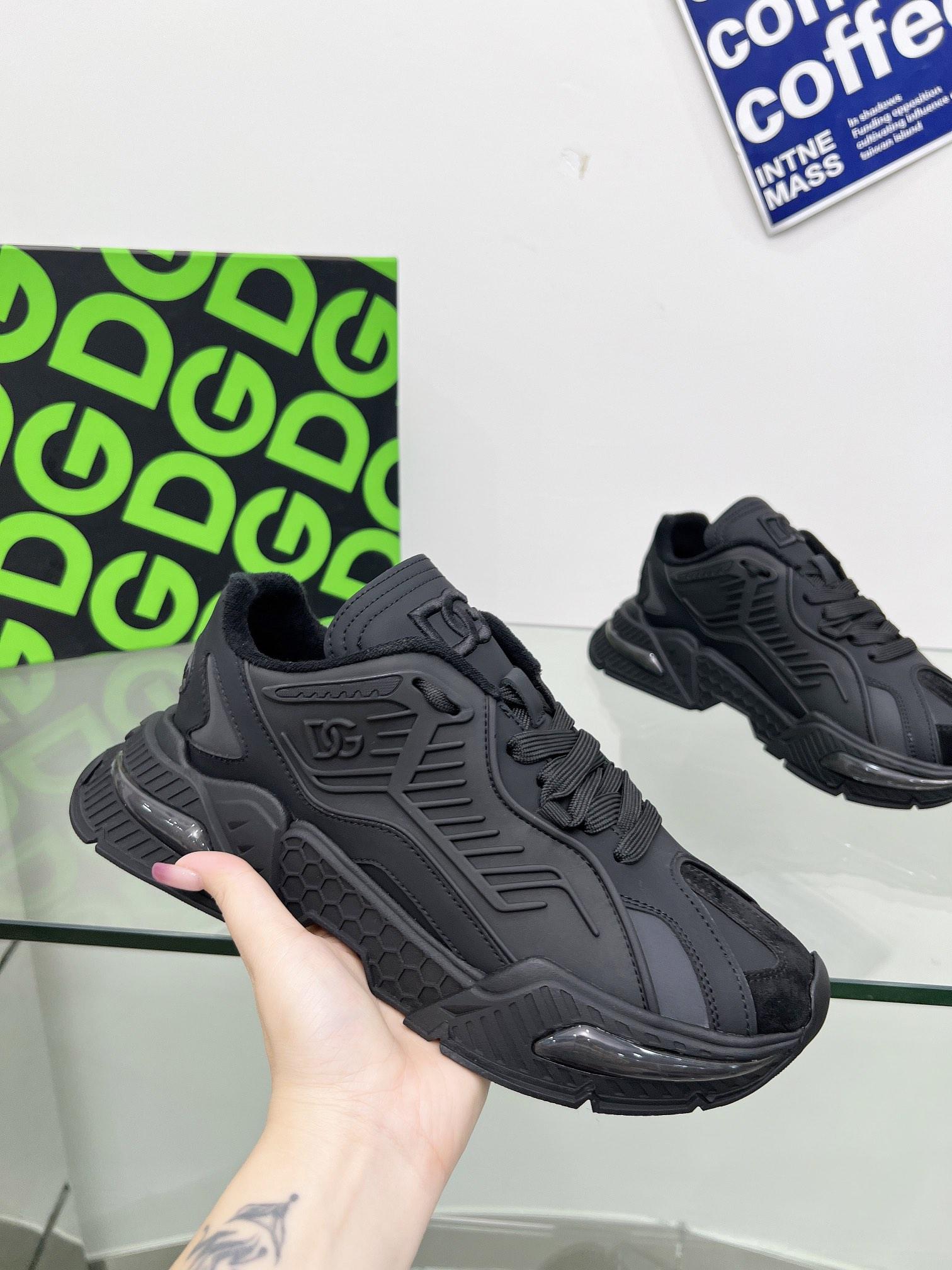 DOLCE & GABBANA MIXED-MATERIAL AIRMASTER SNEAKERS