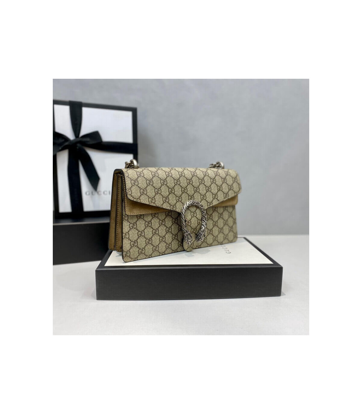 Gucci Dionysus Small GG Shoulder Bag Apricot