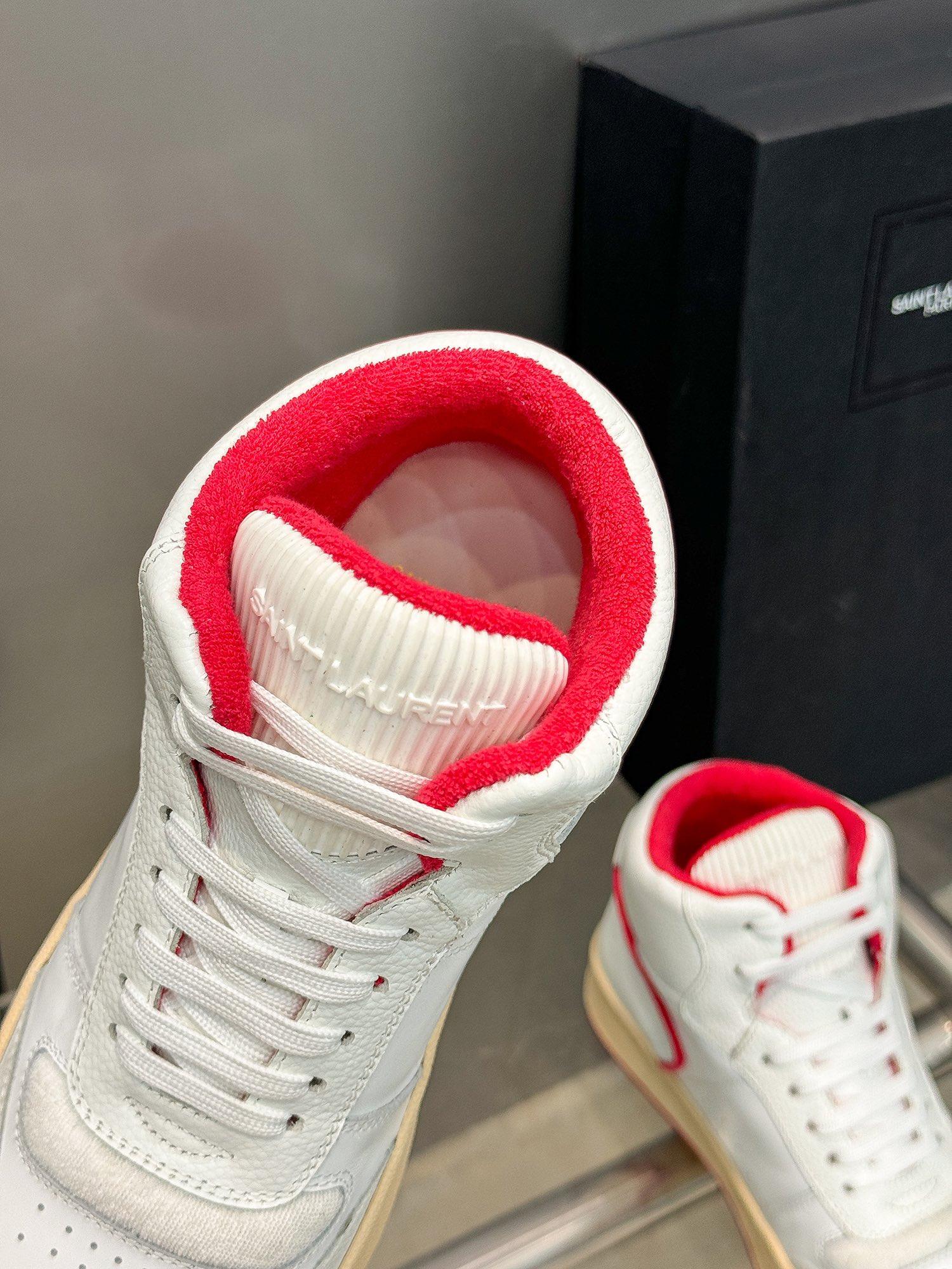 YSL Leather High Top Sneakers