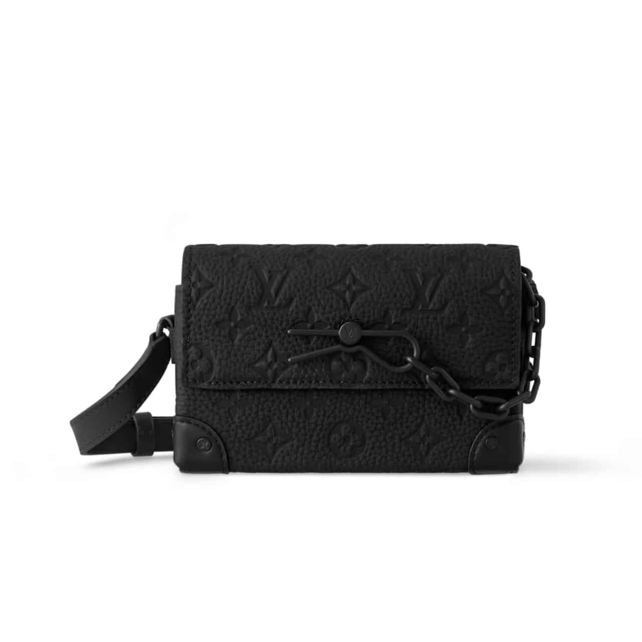 Louis Vuitton Steamer Wearable Wallet Monogram Taurillon Black 17Cm M81746