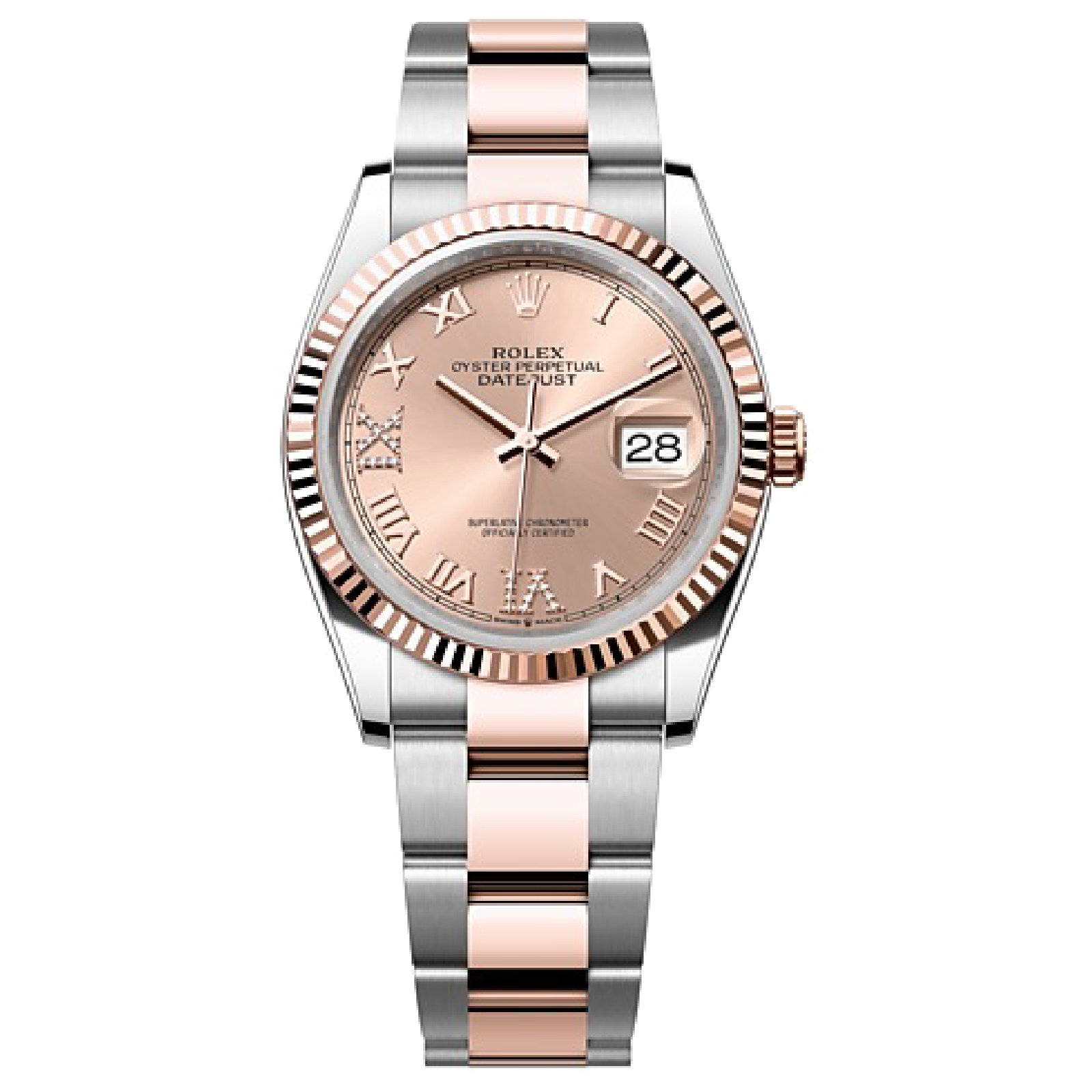 Rolex DATEJUST Oyster, 36 mm, Oystersteel and Everose gold M126231-0028