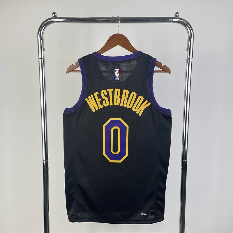 2024 NBA Lakers 0 WESTBROOK Basketball Jersey