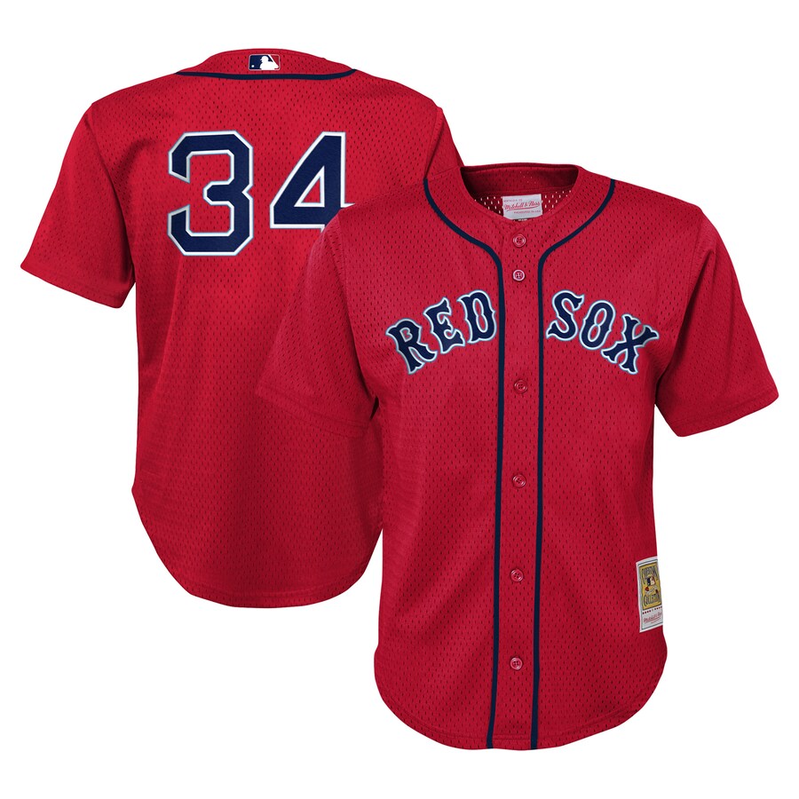 David Ortiz Boston Red Sox Mitchell&Ness Toddler Cooperstown Collection Mesh Batting Practice Jersey Red
