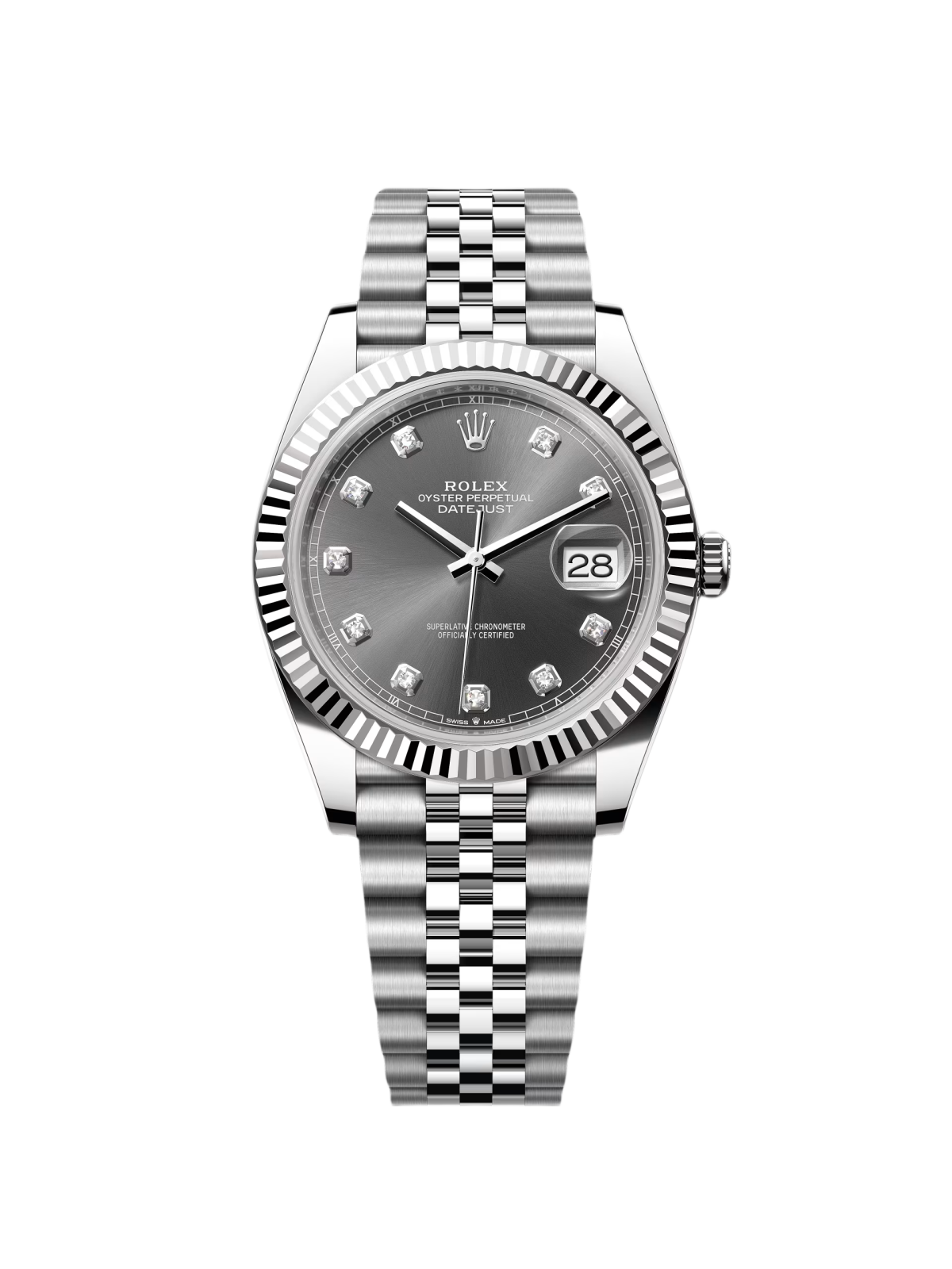 Rolex  Datejust 41mm 126334 Slate Diamond Jubilee Stainless Steel