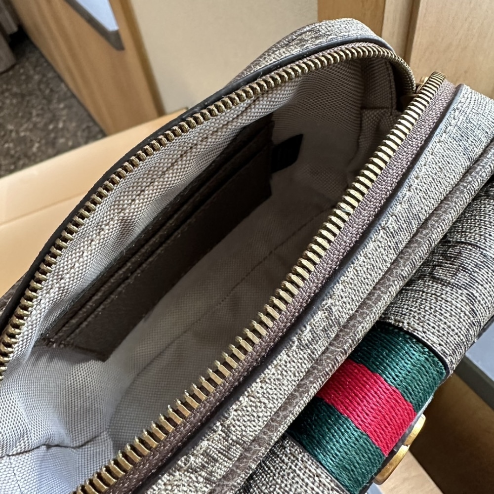 Gucci Ophidia Gg Mini Bag Beige Ebony 20Cm