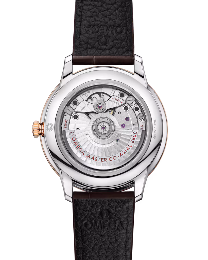 Omega De Ville Prestige 40 mm Silver Dial Stainless Steel and Sedna™ 18k Rose Gold Strap 434.23.40.20.02.001