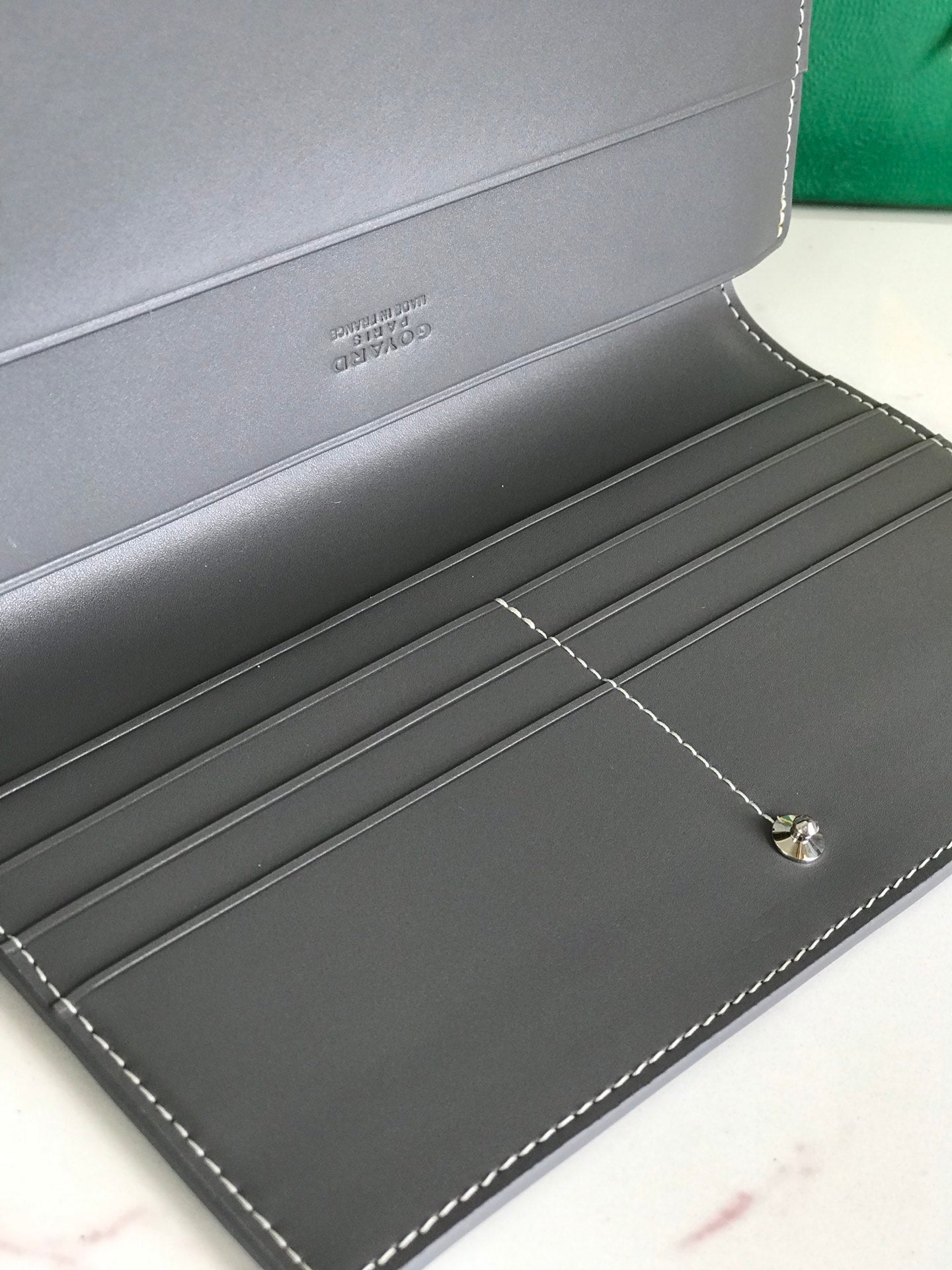 Goyard Richelieu Wallet 19 Cm Gray Goyardine Canvas