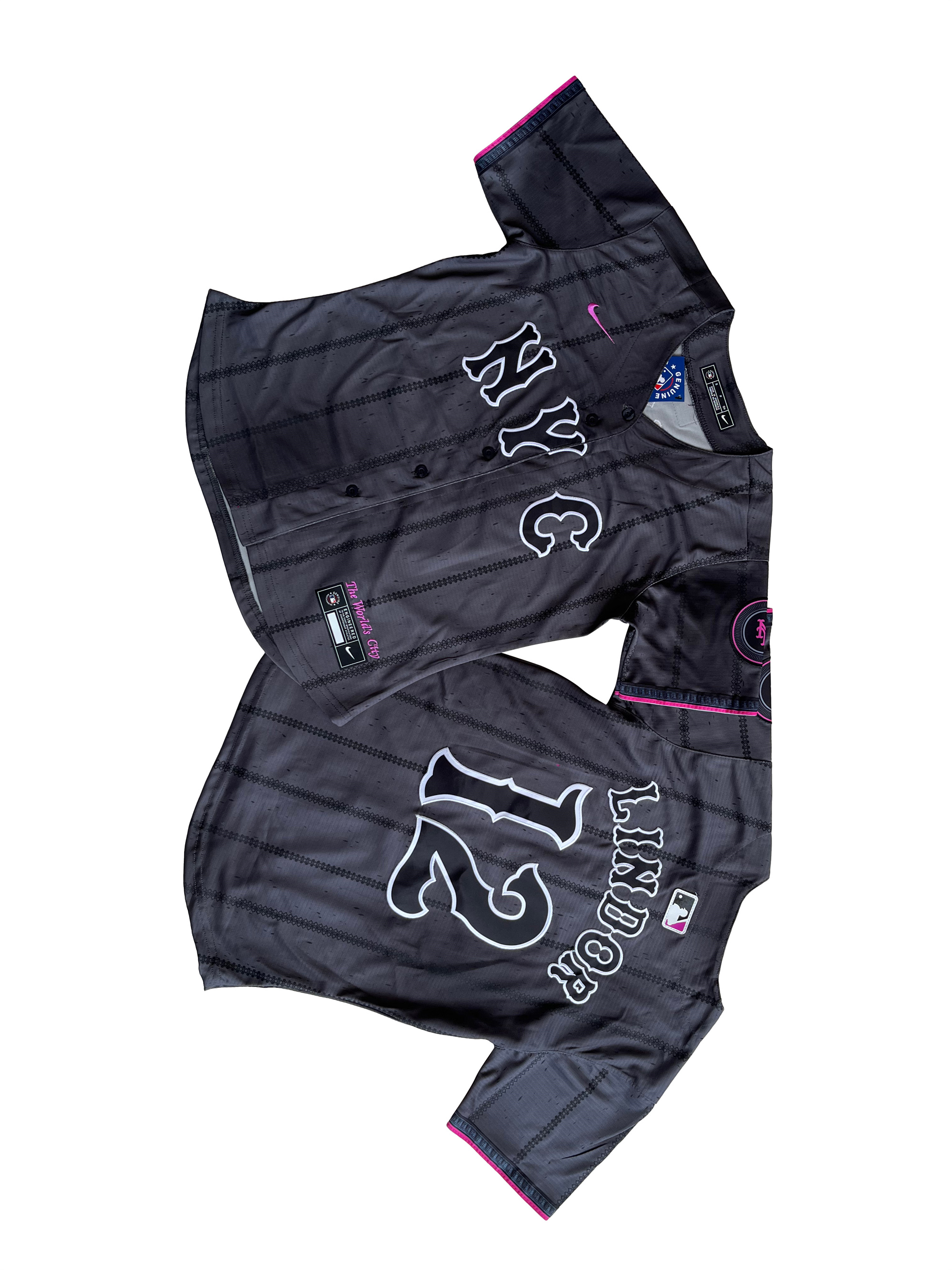 Women's New York Mets Francisco Lindor #12 Graphite 2024 City Connect Limited Player Jersey