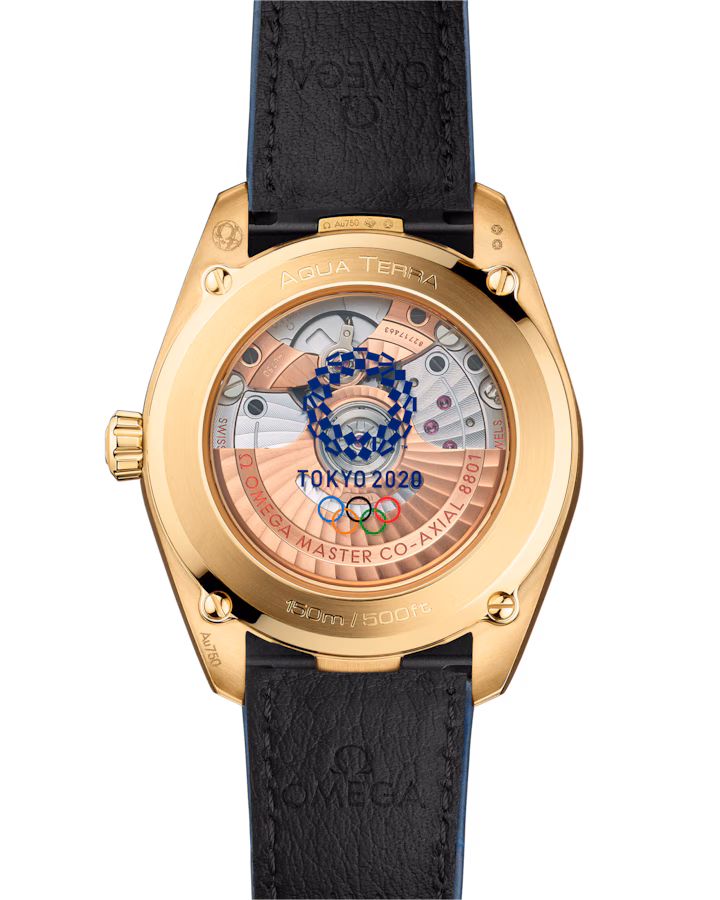 Omega Seamaster Aqua Terra 150M 38 mm Blue Dial 18k Yellow Gold Strap 522.53.38.20.03.001