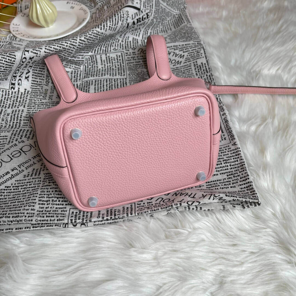 Hermes Picotin Lock Bag In Taurillon Clemence 3Q Rose Sakura 22Cm