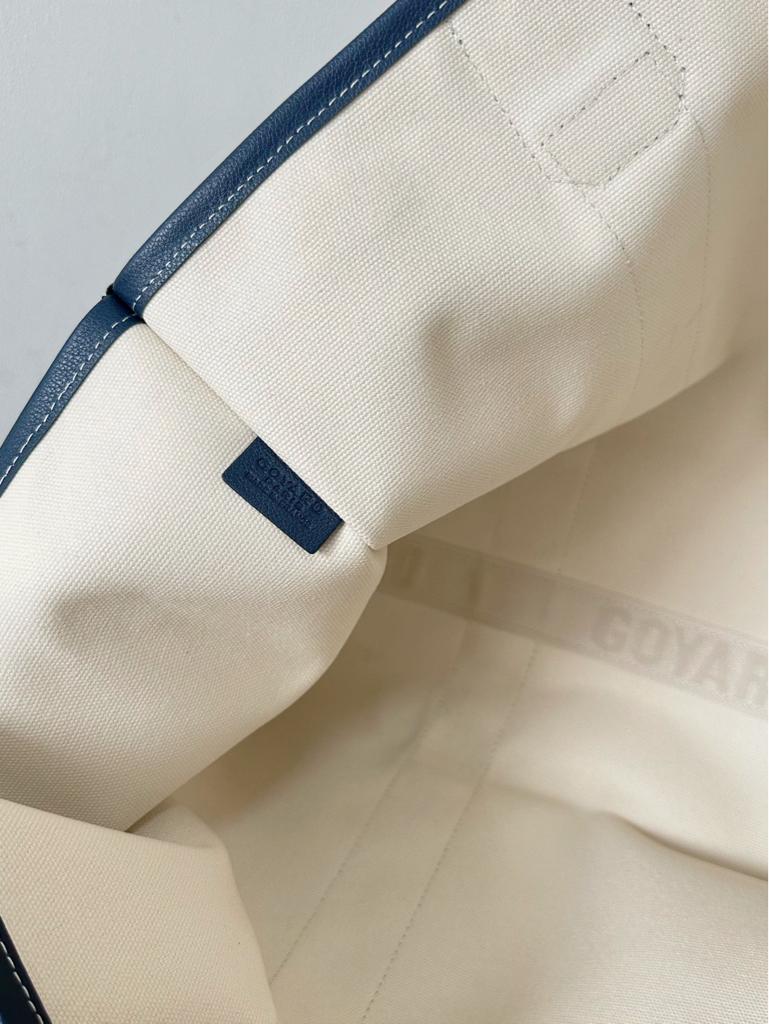 Goyard Goya Villette Tote 45Cm Navy Canvas