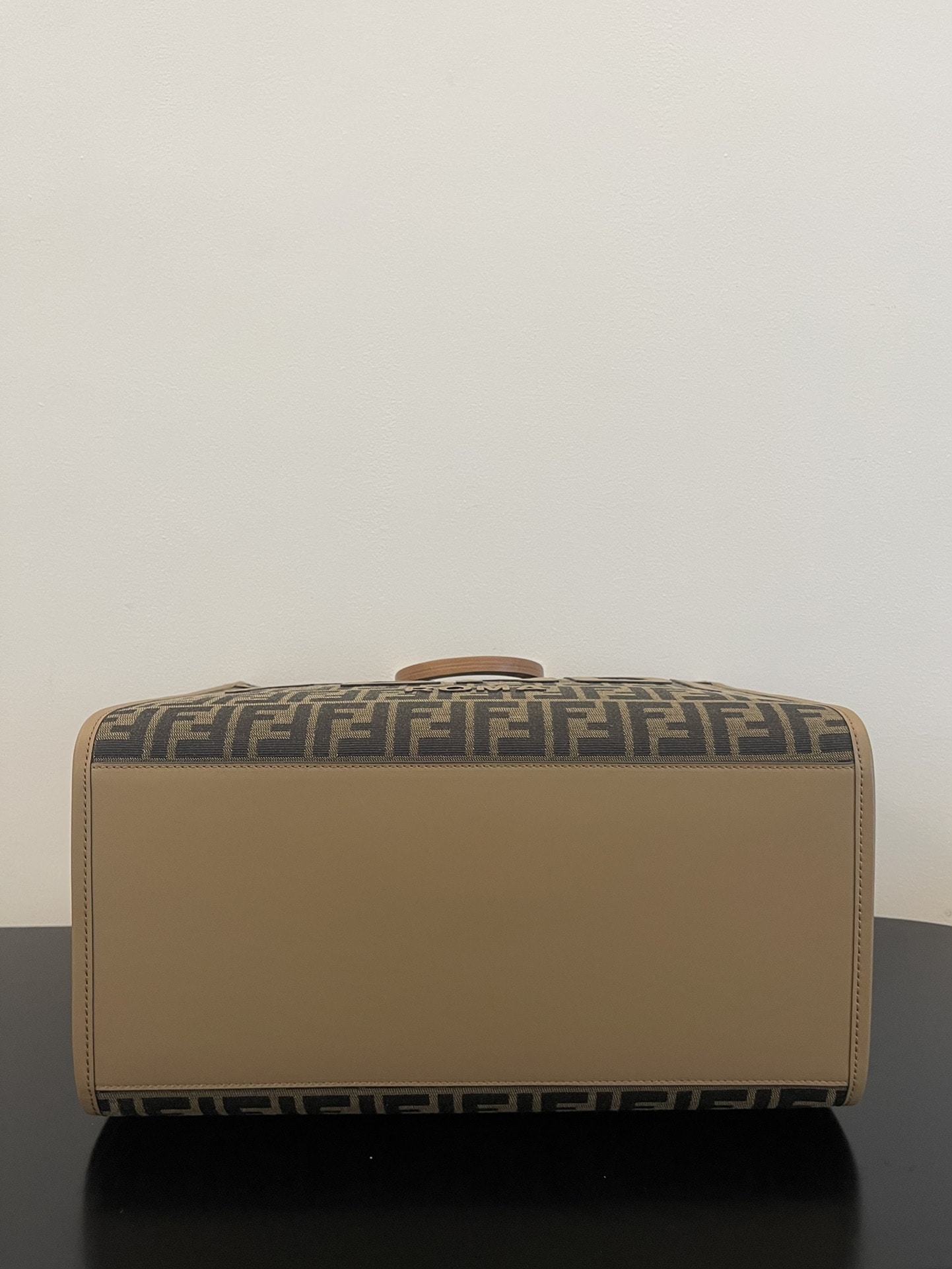 Fendi FF Jacquard Sunshine Medium Tote Bag Brown 35Cm