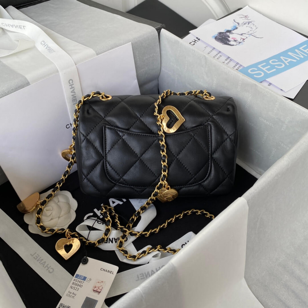 Chanel Mini Flap Bag 20cm Heart Chain