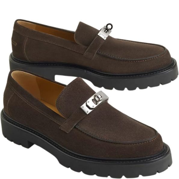 HERMES ICONE LOAFER MARRON EBENE