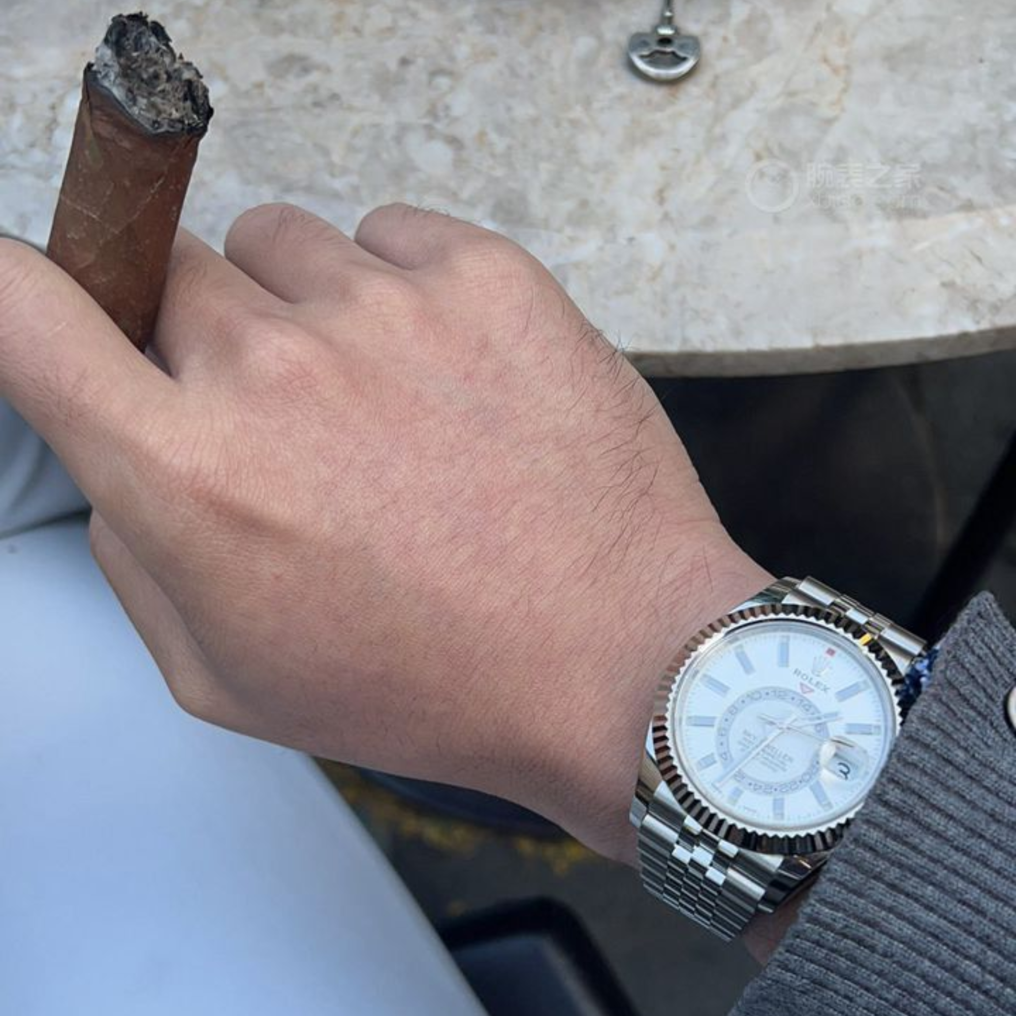 [SUPER CLONE] Rolex Sky-Dweller 42mm Steel White Dial Jubilee 336934-0004