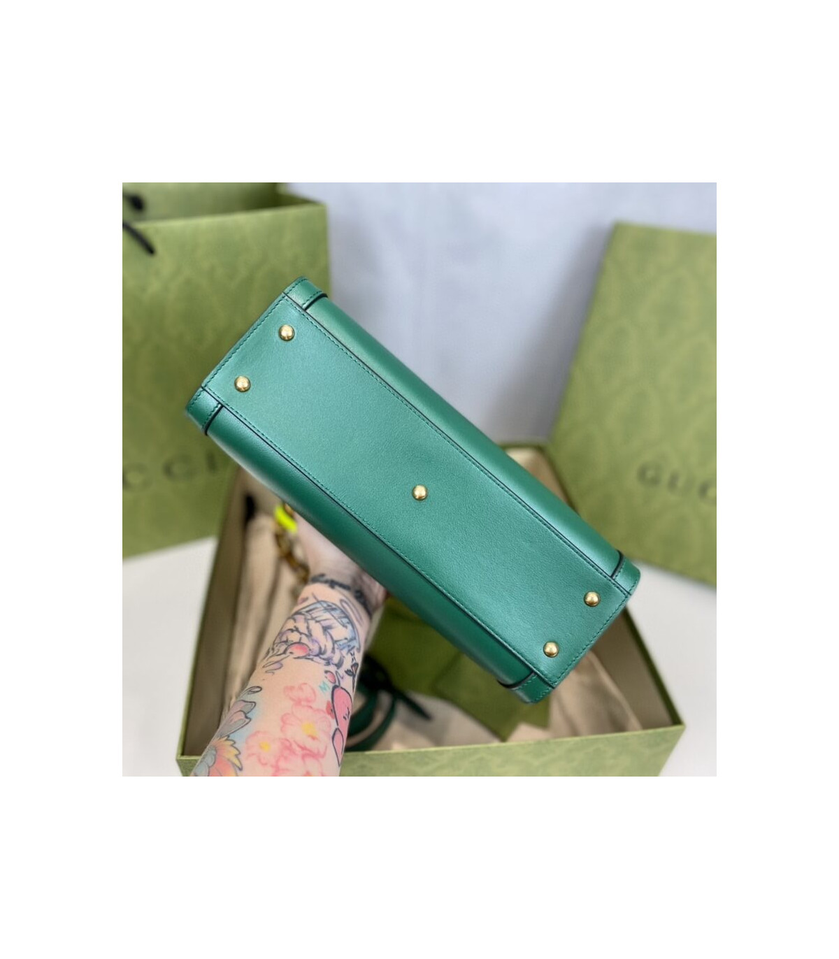 Gucci Diana Small Tote Bag Green