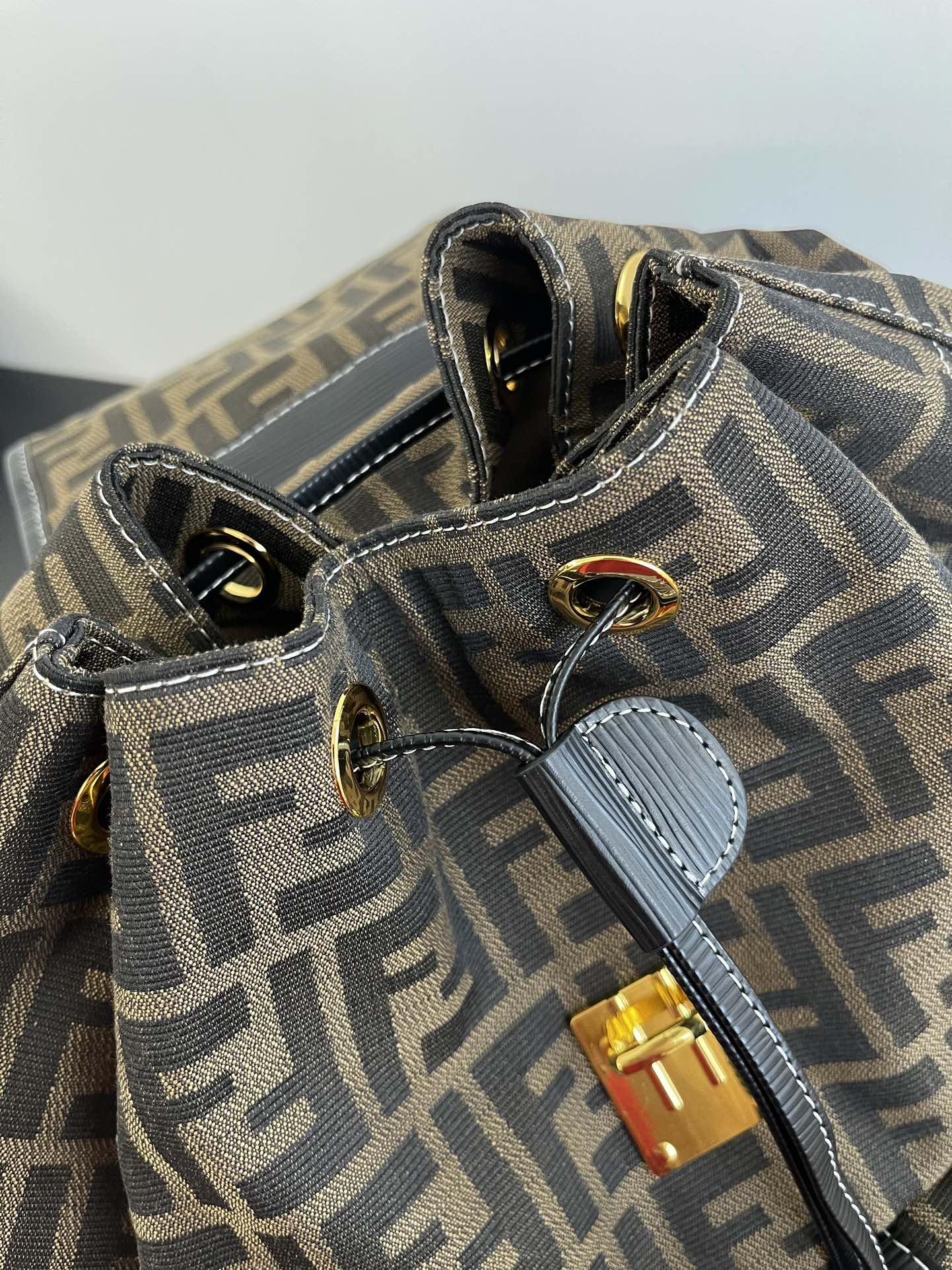 Fendi Zucca Brown Canvas Backpack 38cm