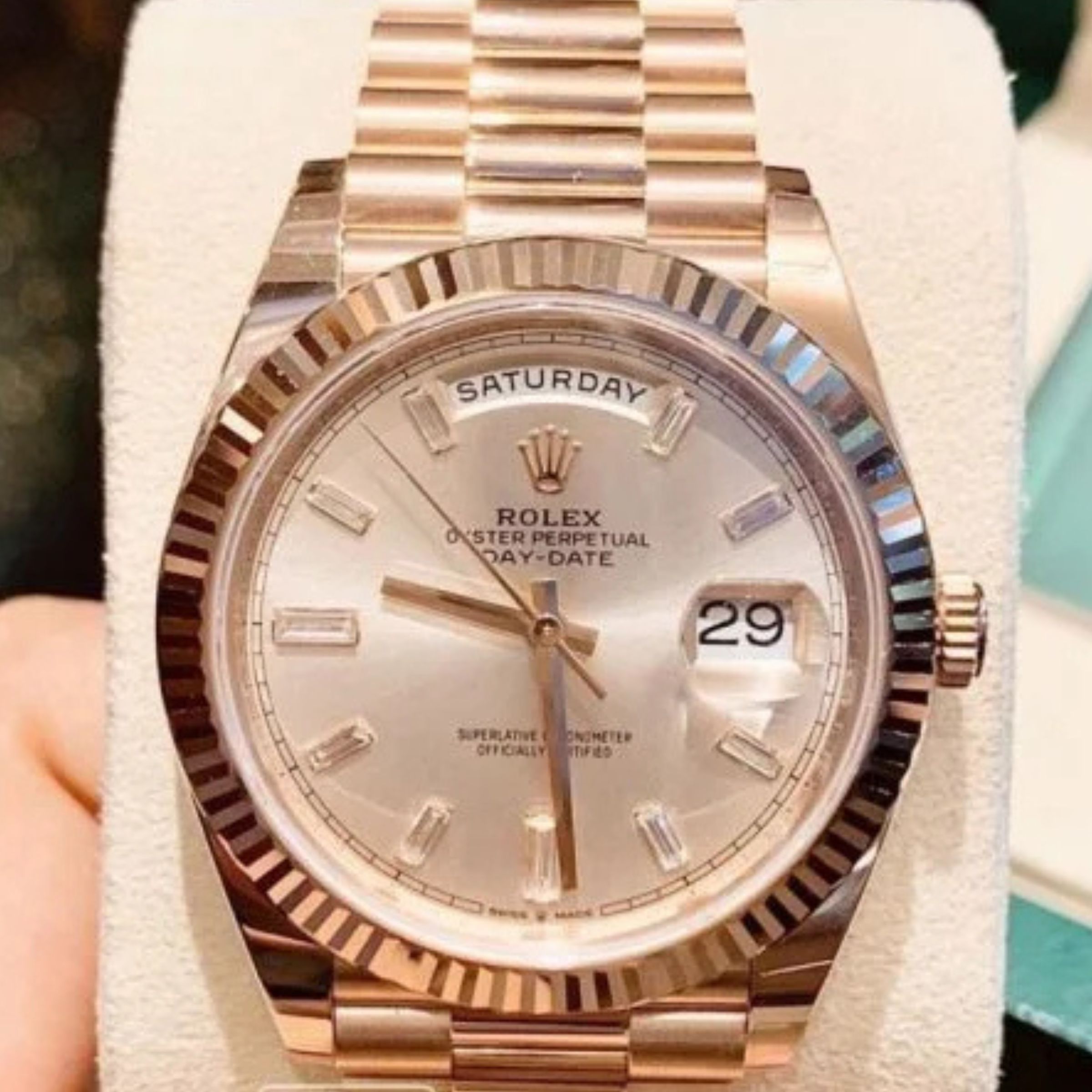 [Superclone] Rolex Day-Date 40mm Sundust Dial Fluted President 228235