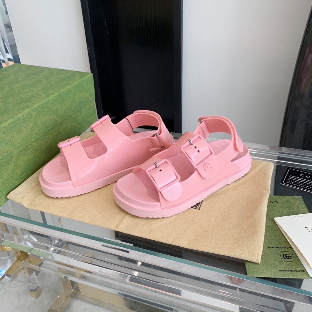 Gucci Women’S Sandal With Mini Double G Pastel Pink 660243 J8700 5815