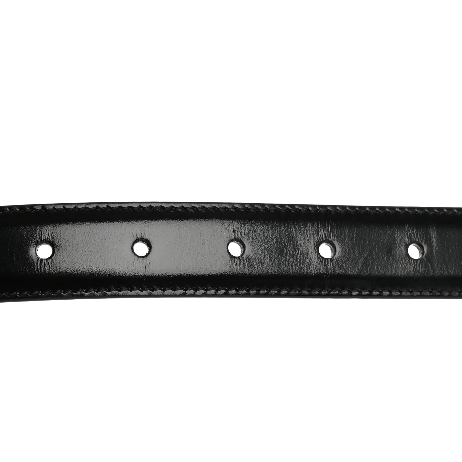 Box Calfskin Reversible 25mm Triomphe Belt 80 32 Black White Cotton