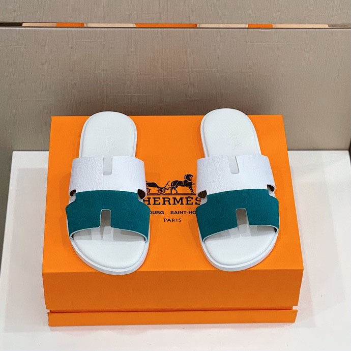 HERMES SANDAL IZMIR WHITE/BLUE