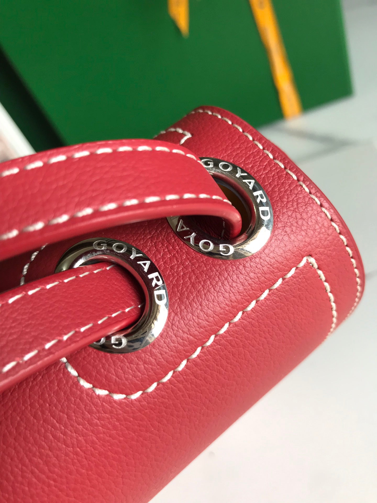 Goyard 233 Bag 25 Cm Classic Red Calfskin And Goyardine Canvas