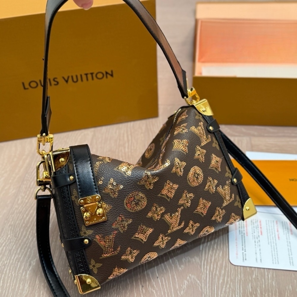 Louis Vuitton Side Trunk MM Monogram Canvas Brown 23cm M27036
