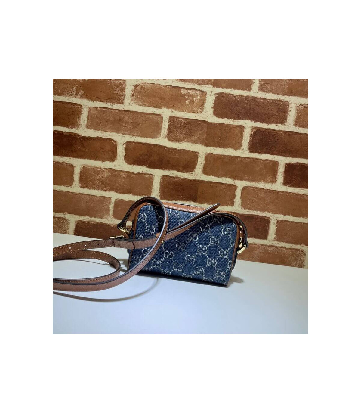 Gucci Mini Ophidia Bag in Eco Washed GG Jacquard Denim 17.5cm