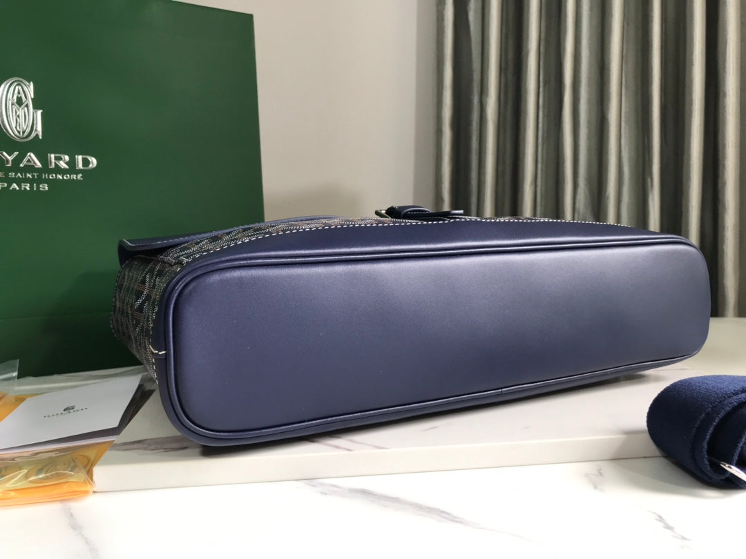 Goyard Citadin Bag 38Cm Navy Blue Canvas