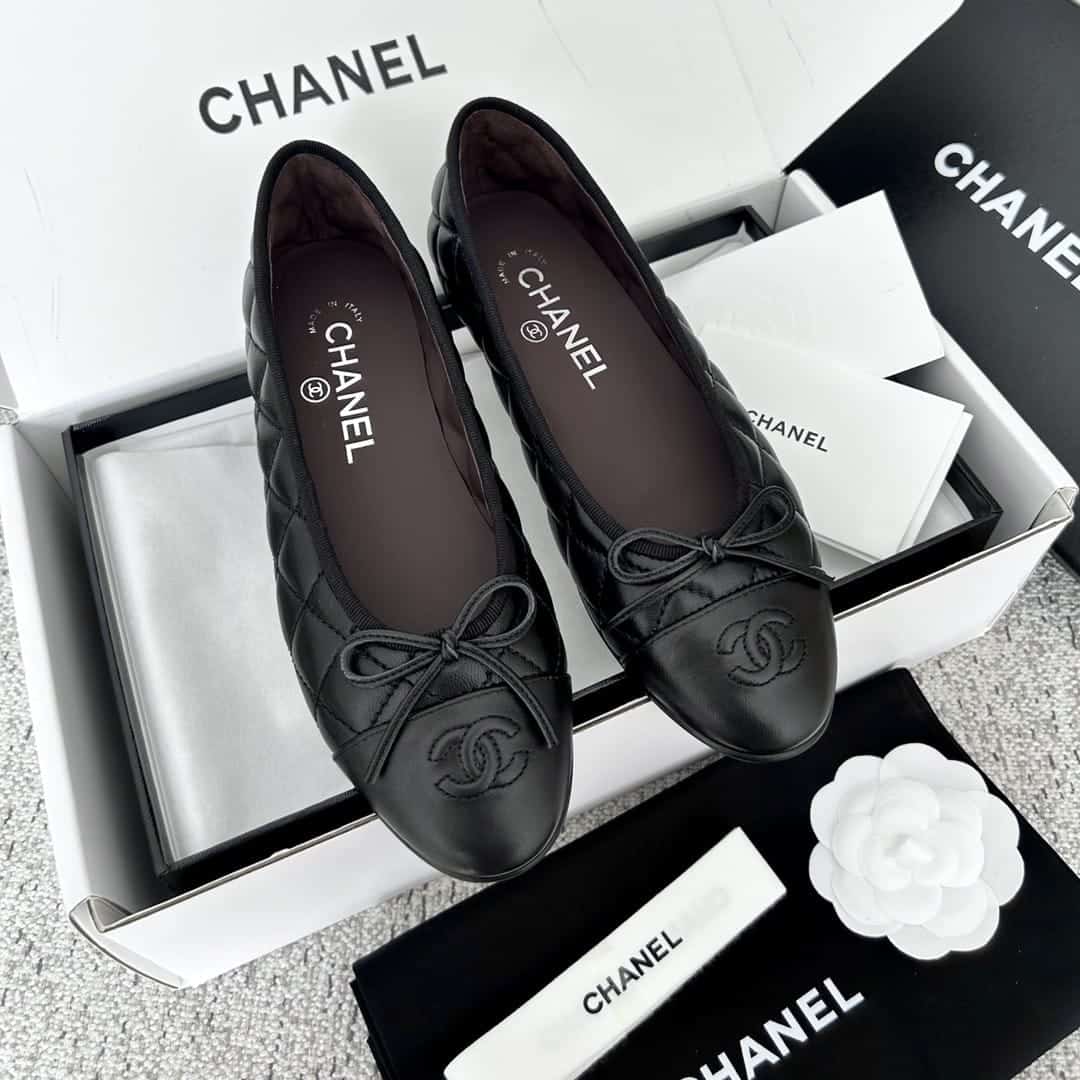 Chanel Ballerina Flats Black G26250 X01725 94305