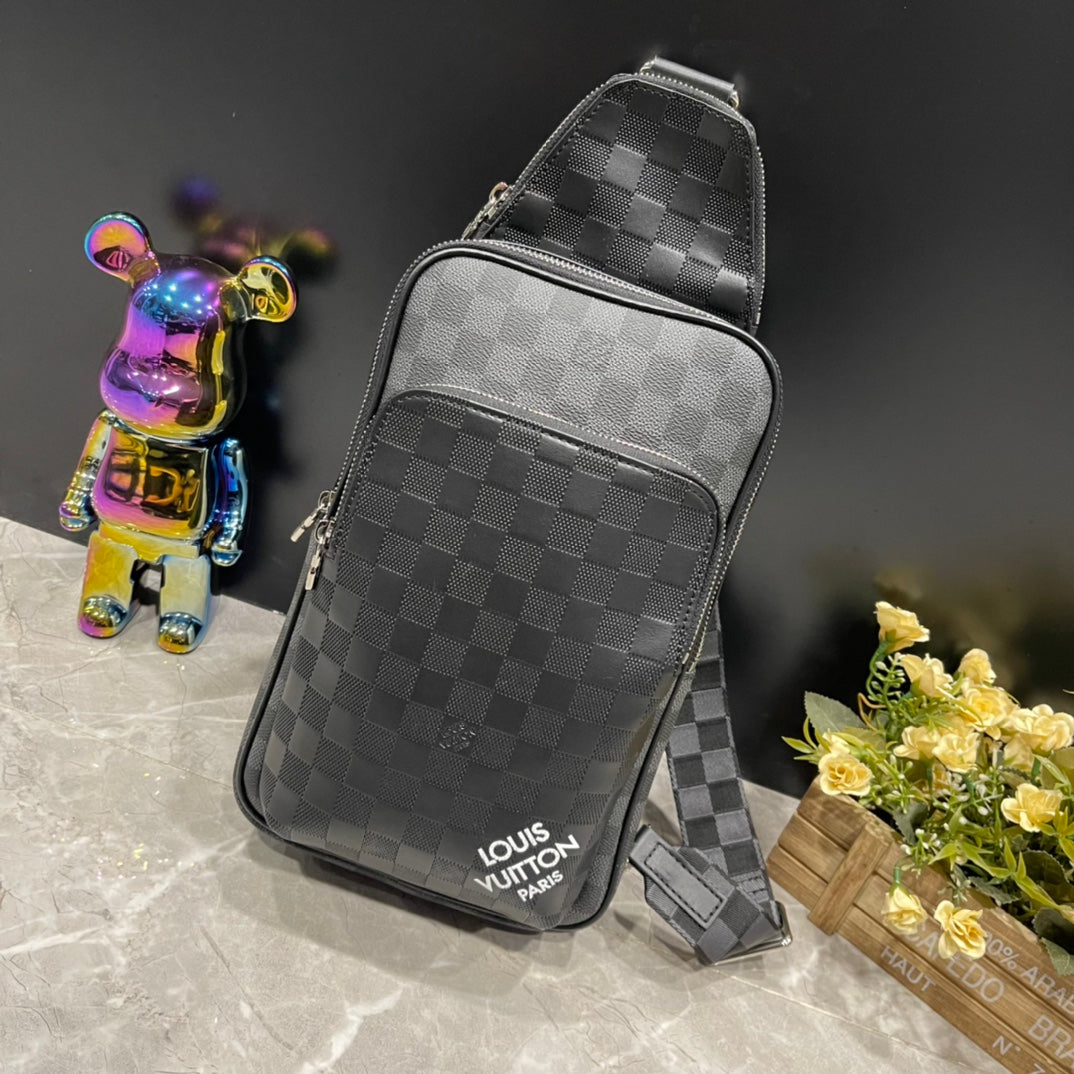 Louis Vuitton Avenue Slingbag 31Cm Black And Grey N40439