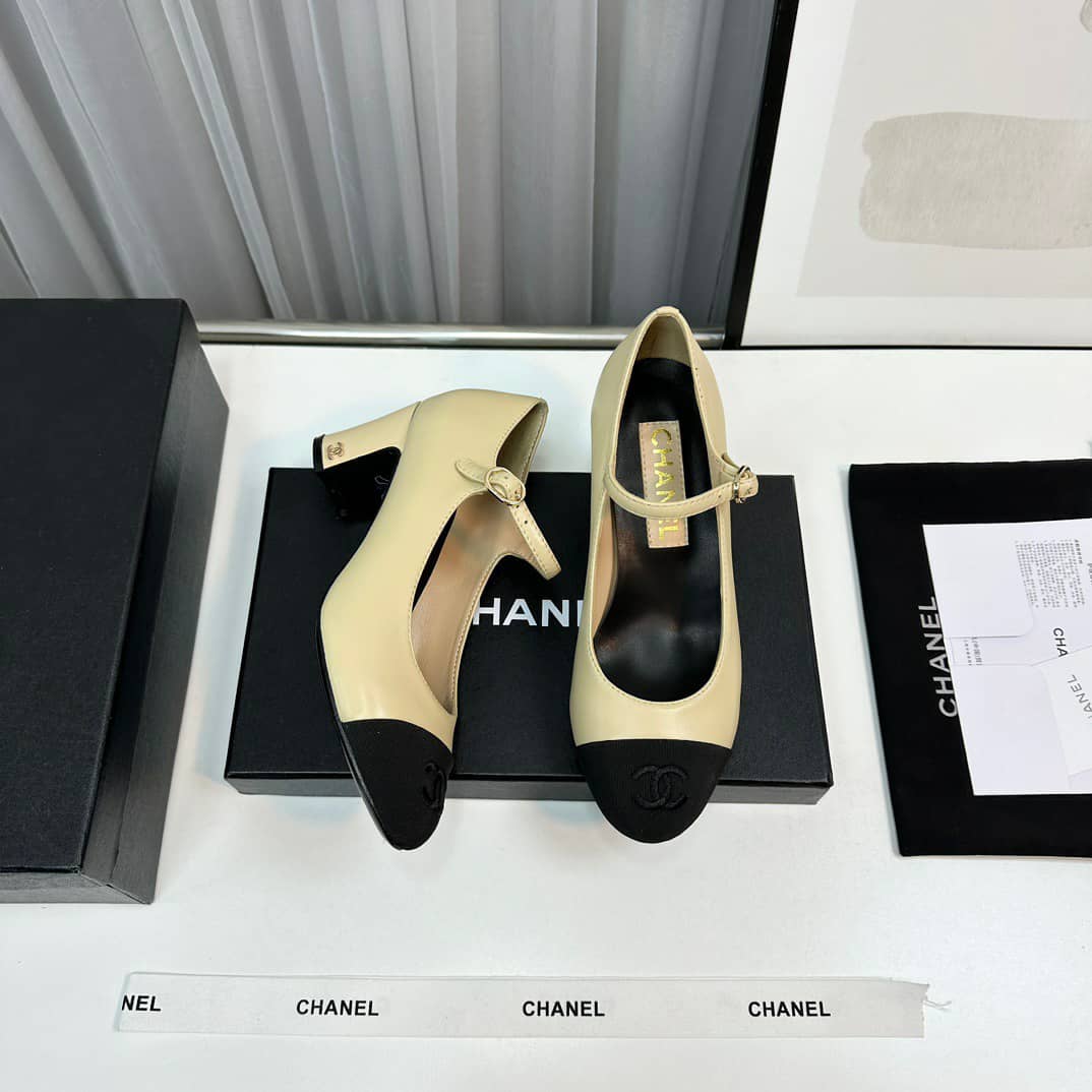 Chanel Mary Janes Beige G45118