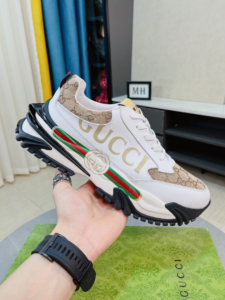 Gucci Gc Rhython Leather Sneaker White