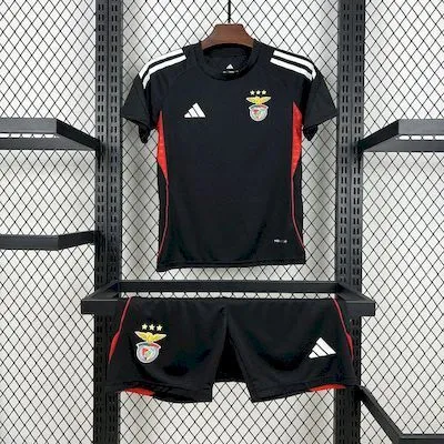 2025-26 Benfica Black pre-match training suit Kids Football jersey