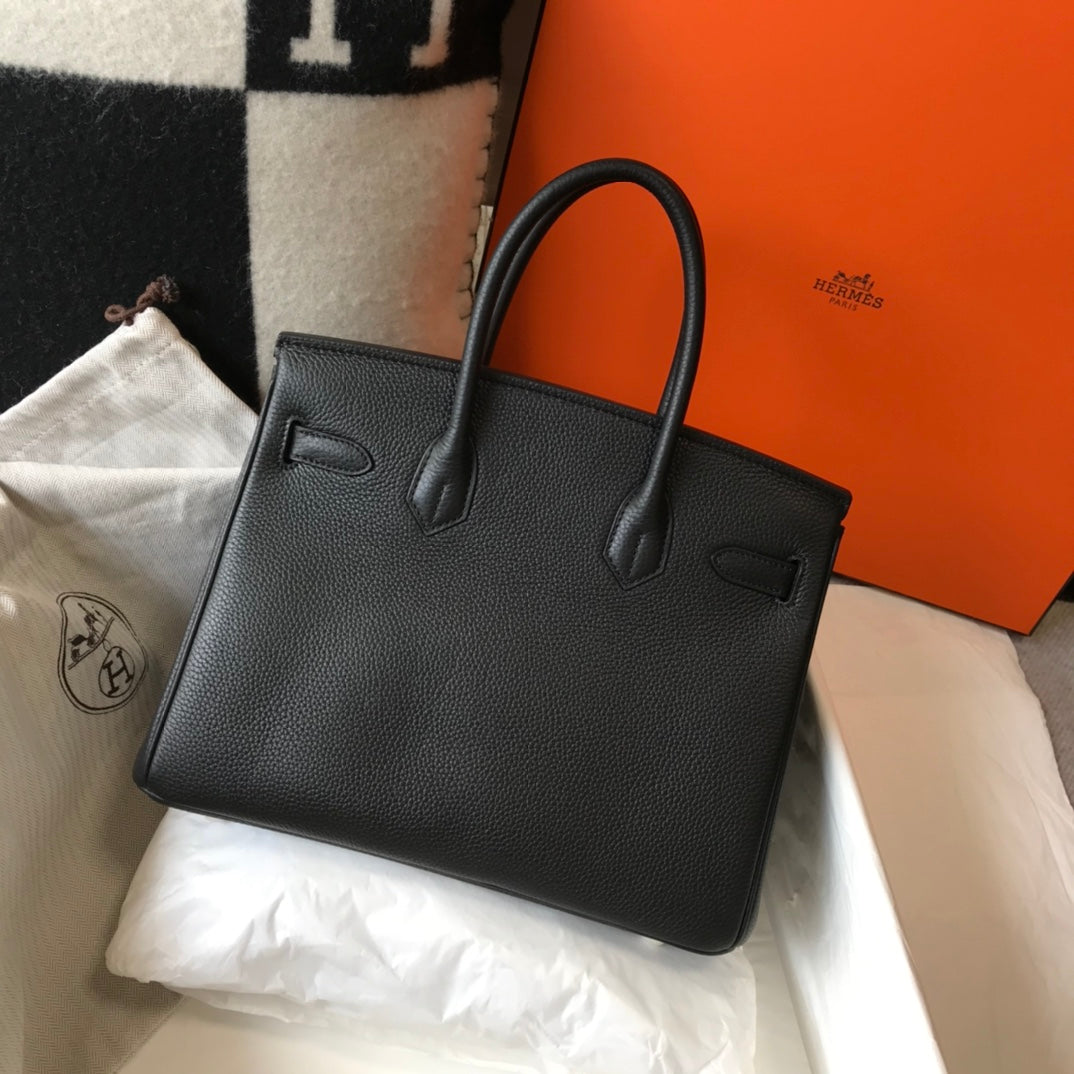 Hermes Birkin 30Cm Black Togo Leather Gold Hardware