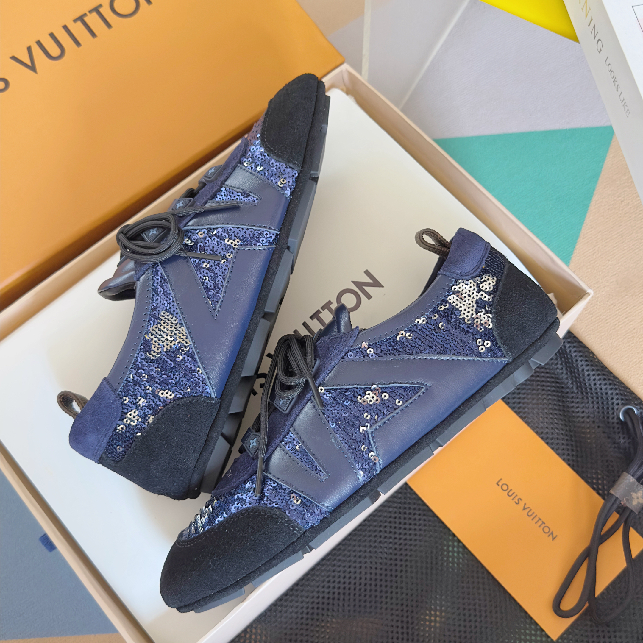 Louis Vuitton Sneakerina Sequin Blue – Ballet-Inspired Women’s Sneakers