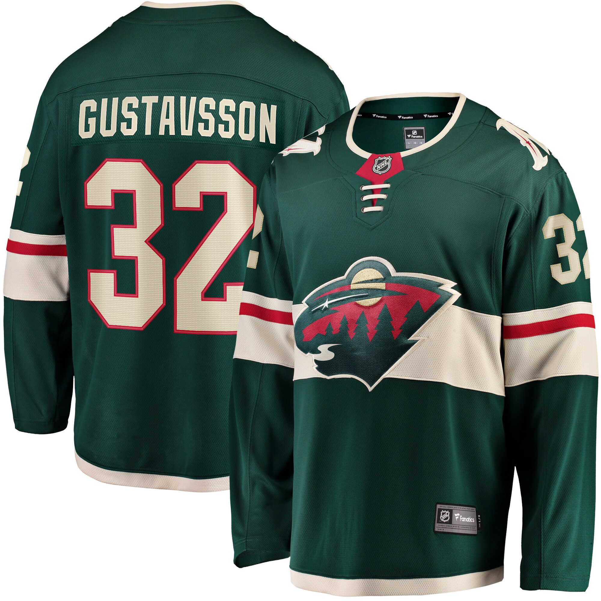 Filip Gustavsson Minnesota Wild Fanatics Home Breakaway Player Jersey – Green