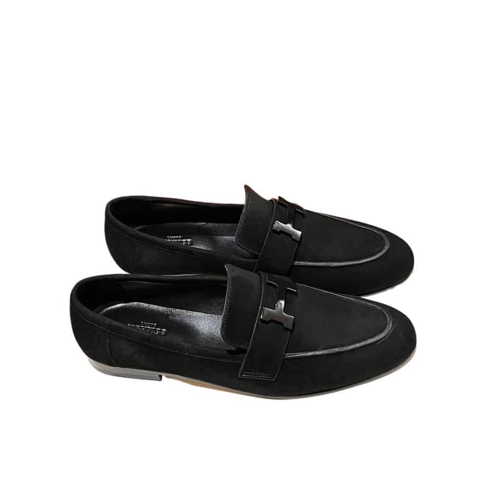 Hermes Paris Loafer Black- Shoes for Men